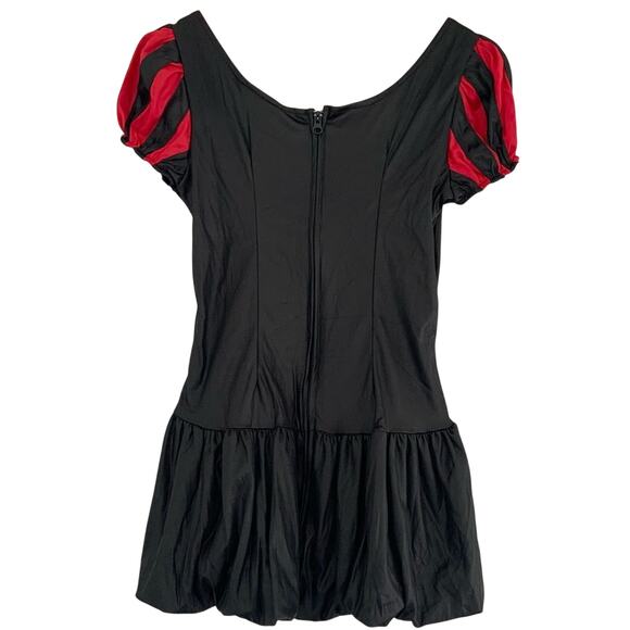 Charades Darkside Snow White Gothic Black Red Mini Dress Costume NEW Teen 12-14 - Picture 3 of 11